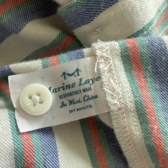 Marine Layer Talia Striped Short Sleeve Shirt - Picture 7 of 7